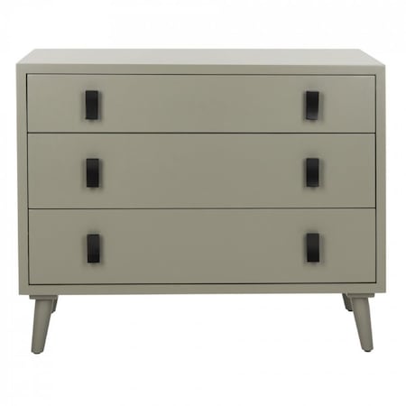 Safavieh Blaize 3 Drawer Chest; Dark Grey & Black - 29 x 35.4 x 18 in. CHS6601A